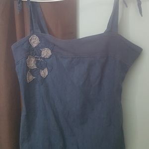 Element tank top with flower detail